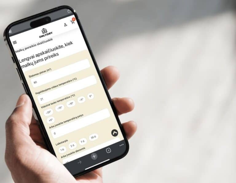 malku poreikio skaiciuokle, sausos malkos, dziovintos malkos, padidinto kaitrumo malkos